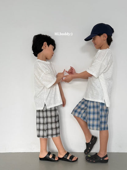 【予約】check bermuda pants / hibuddy(S-JL)