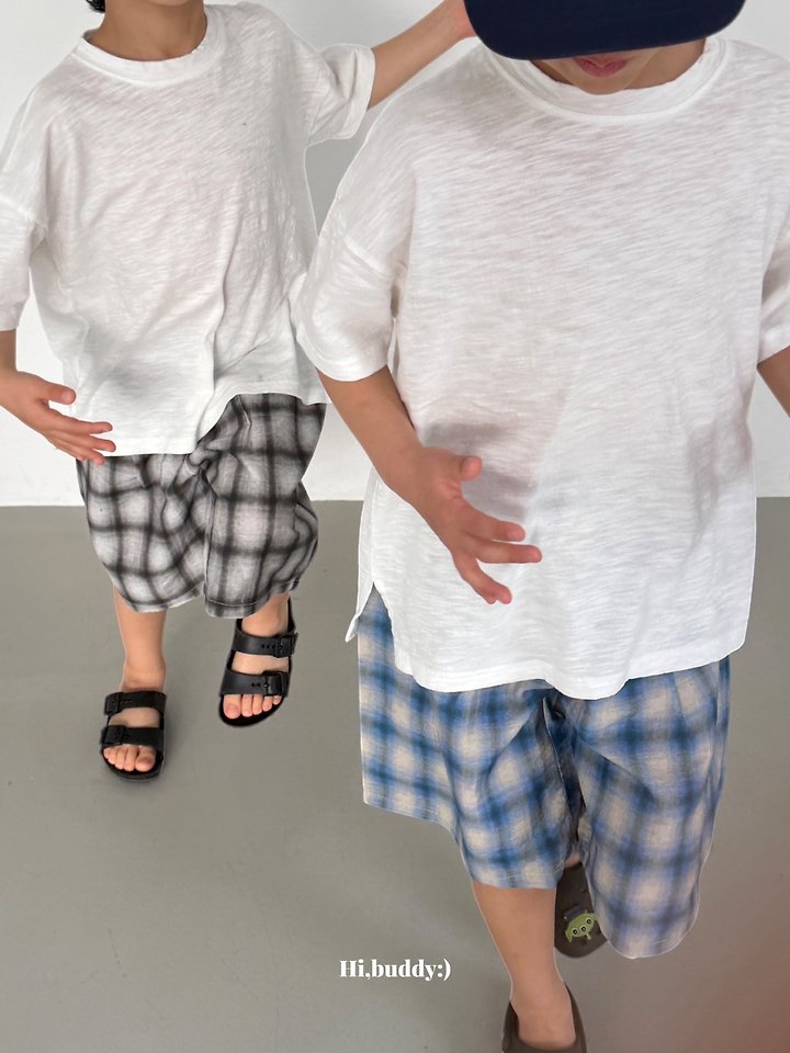 【予約】check bermuda pants / hibuddy(S-JL)