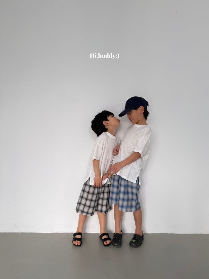 【予約】check bermuda pants / hibuddy(S-JL)