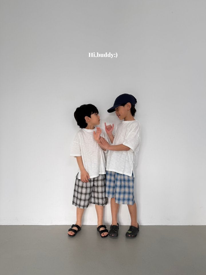【予約】check bermuda pants / hibuddy(S-JL)