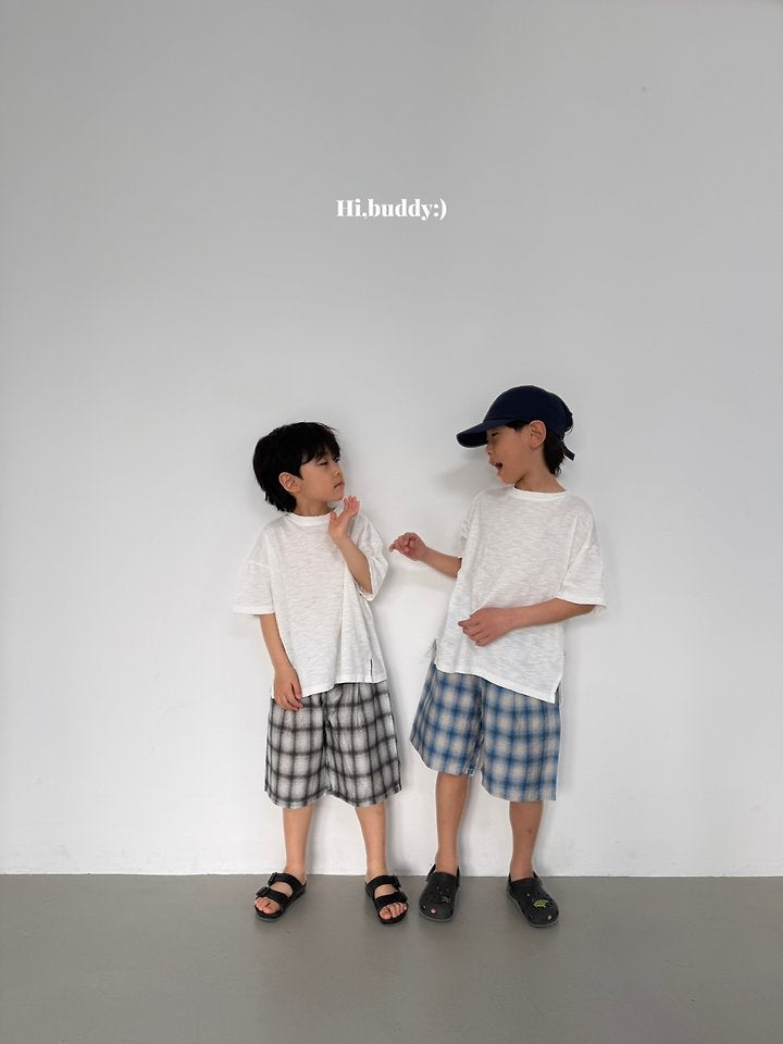 【予約】check bermuda pants / hibuddy(S-JL)