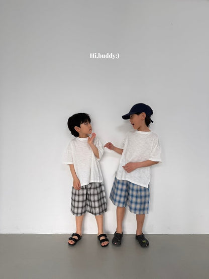 【予約】check bermuda pants / hibuddy(S-JL)