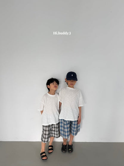 【予約】check bermuda pants / hibuddy(S-JL)
