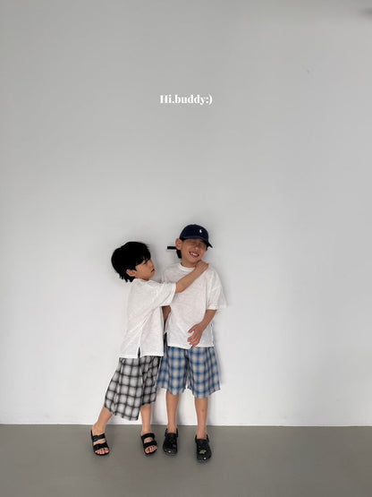 【予約】check bermuda pants / hibuddy(S-JL)