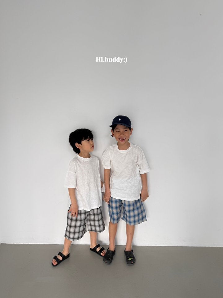 【予約】check bermuda pants / hibuddy(S-JL)