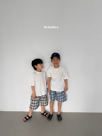 【予約】check bermuda pants / hibuddy(S-JL)