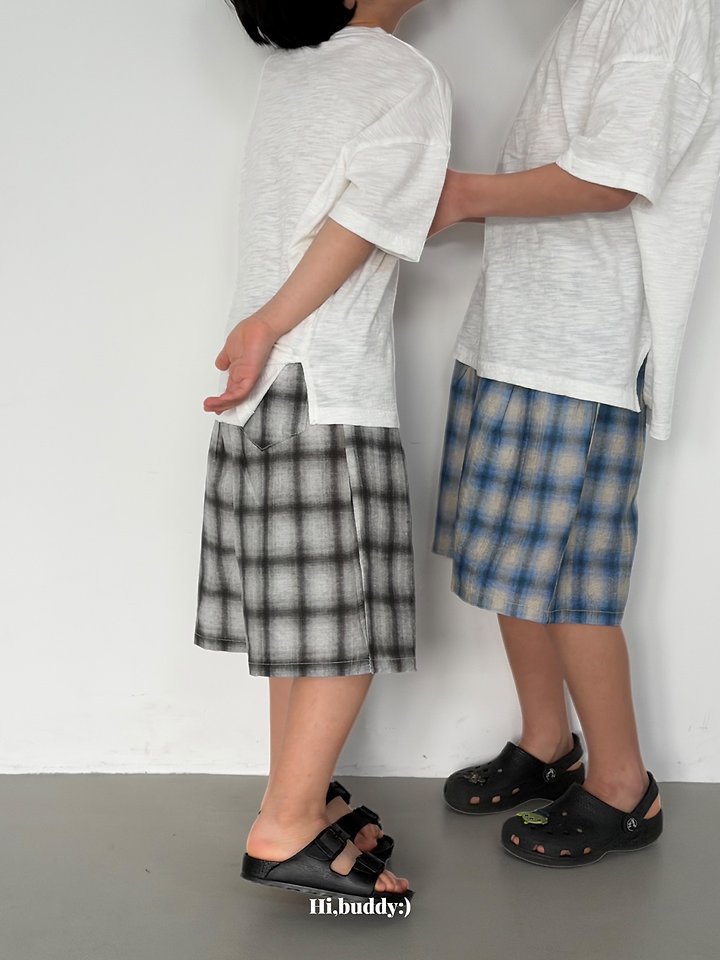 【予約】check bermuda pants / hibuddy(S-JL)