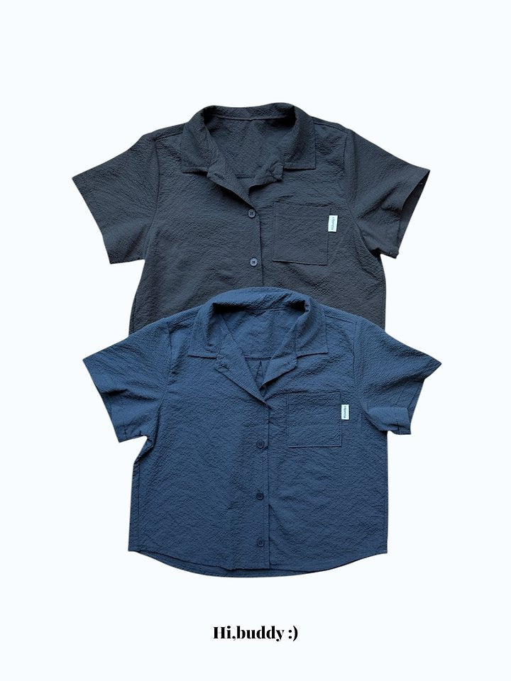 【予約】Seersucker shirt / hibuddy(S-JL)