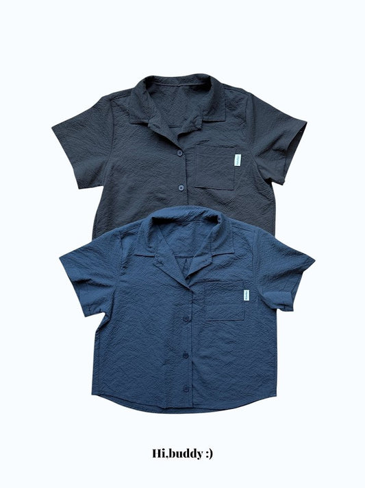 【予約】Seersucker shirt / hibuddy(S-JL)
