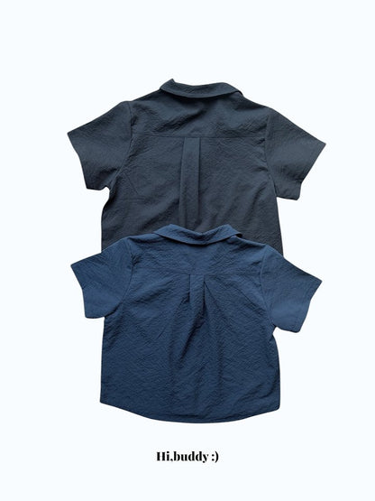 【予約】Seersucker shirt / hibuddy(S-JL)