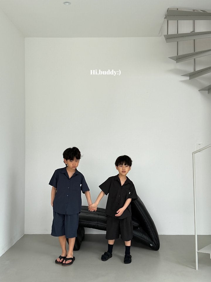 【予約】Seersucker shirt / hibuddy(S-JL)