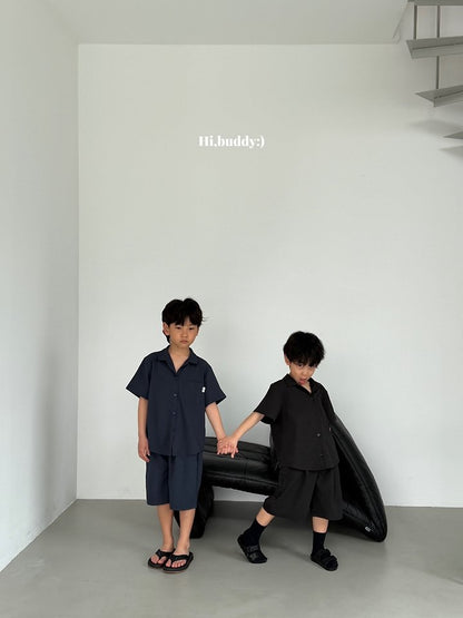【予約】Seersucker shirt / hibuddy(S-JL)