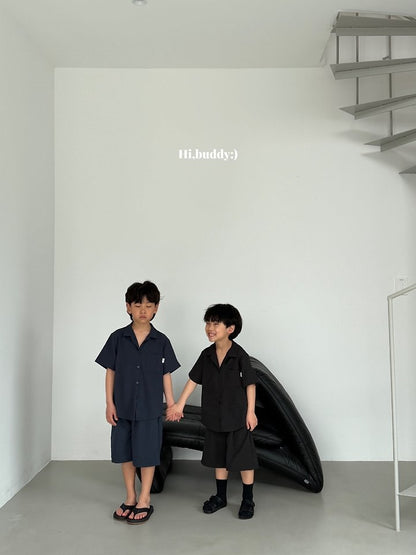 【予約】Seersucker shirt / hibuddy(S-JL)