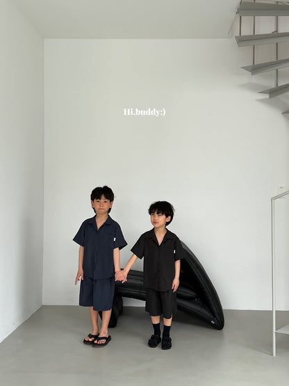 【予約】Seersucker shirt / hibuddy(S-JL)