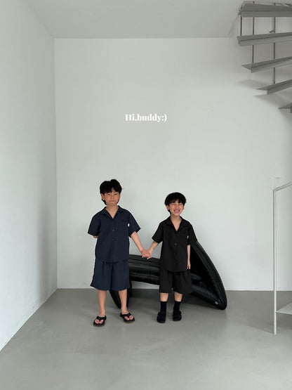 【予約】Seersucker shirt / hibuddy(S-JL)