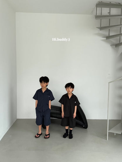 【予約】Seersucker shirt / hibuddy(S-JL)