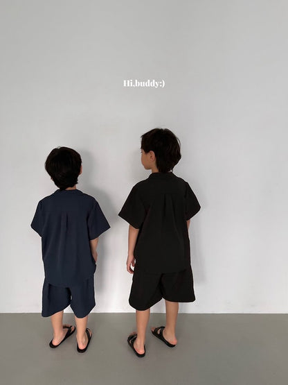 【予約】Seersucker shirt / hibuddy(S-JL)