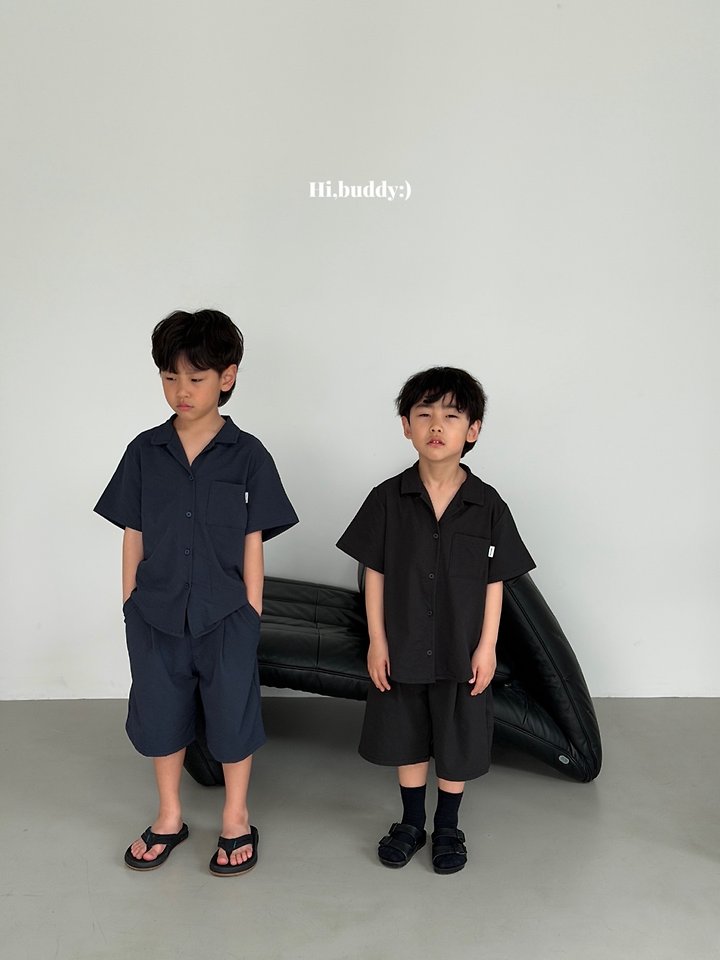 【予約】Seersucker shirt / hibuddy(S-JL)
