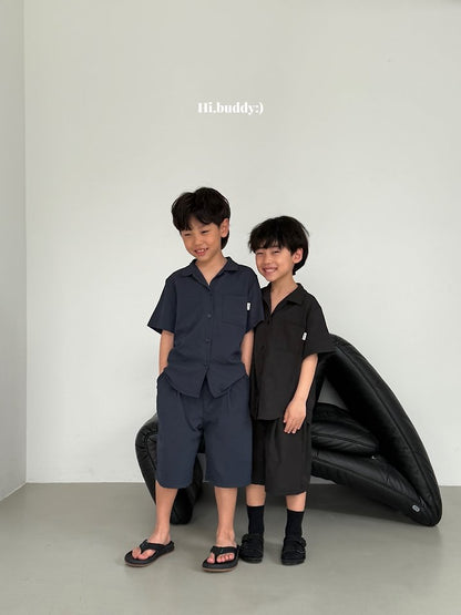 【予約】Seersucker shirt / hibuddy(S-JL)