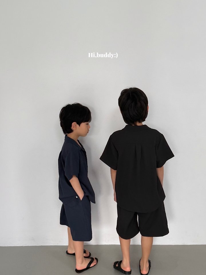 【予約】Seersucker shirt / hibuddy(S-JL)