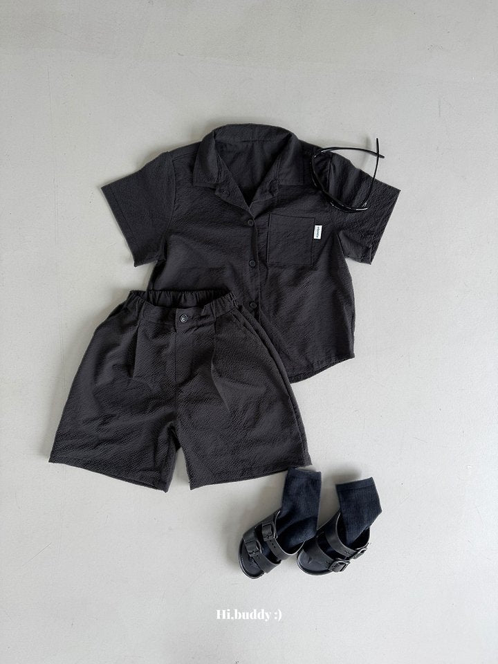 【予約】Seersucker shirt / hibuddy(S-JL)