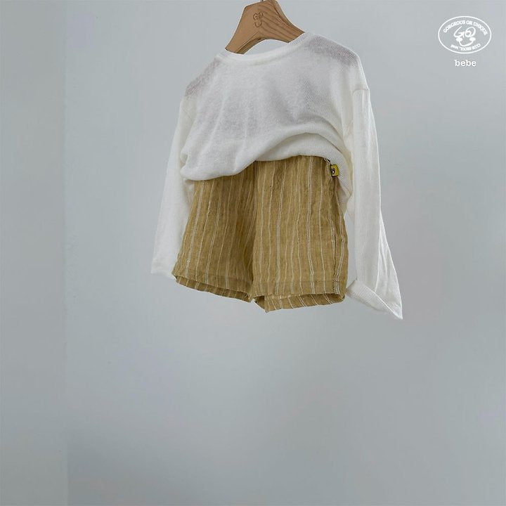 【予約】linen half pants / goubebe
