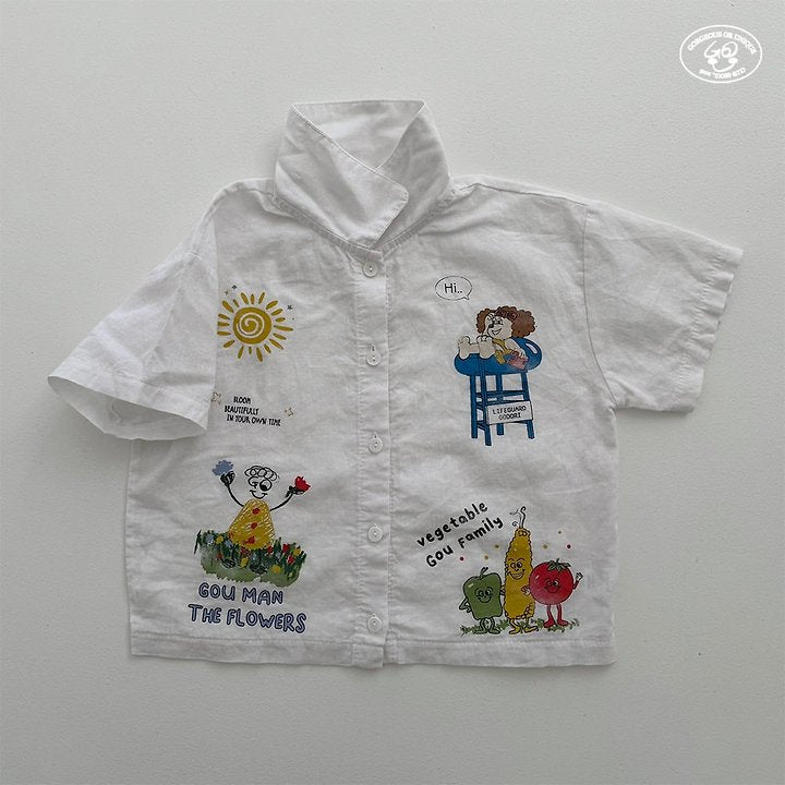 【予約】GOU Drawing shirt / gou XS-JL