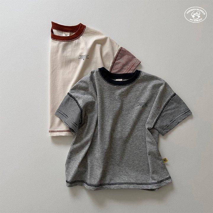 【予約】sleeve border T / gou XS-JL 삼총티