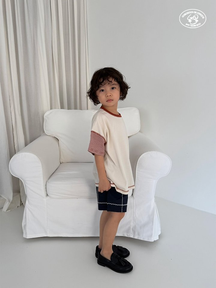 【予約】sleeve border T / gou XS-JL 삼총티