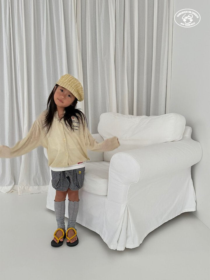 【予約】panpan check pants / gou XS-JL 빵빵반바지