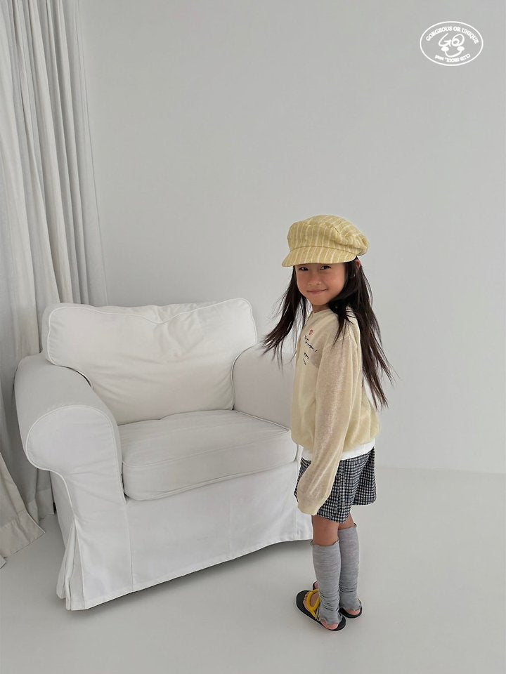 【予約】panpan check pants / gou XS-JL 빵빵반바지