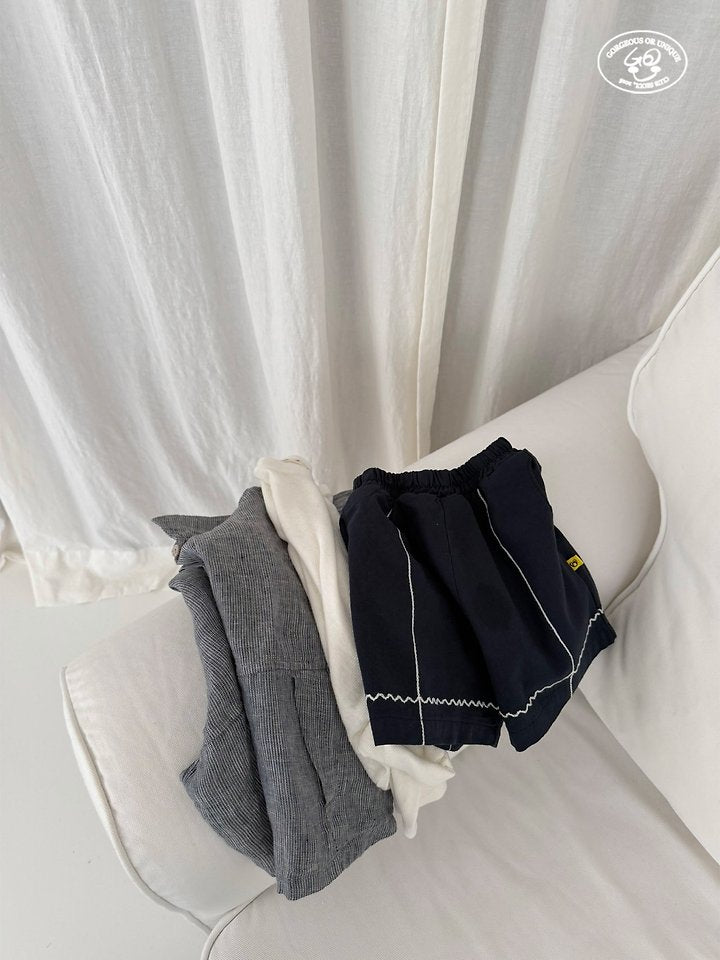 【予約】wave half pants / gou XS-JL물결반바지
