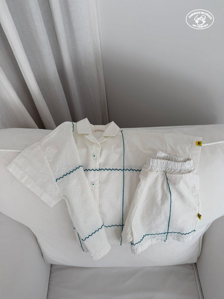 【予約】wave half pants / gou XS-JL물결반바지
