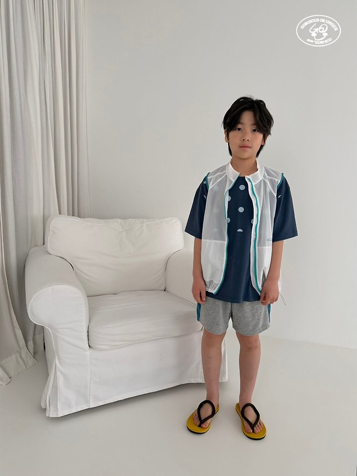 【予約】line half pants / gou XS-JL 소룡반바지