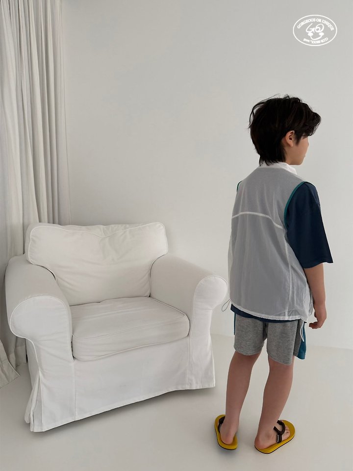 【予約】line half pants / gou XS-JL 소룡반바지