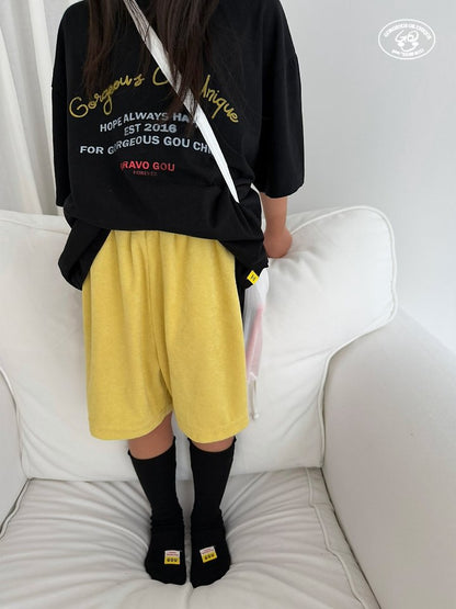 【予約】line half pants / gou XS-JL 소룡반바지