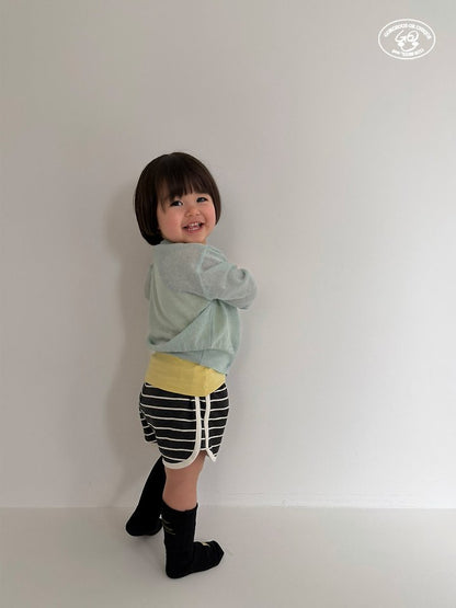 【予約】stripe short pants / gou XS-JL  줄줄이반바지