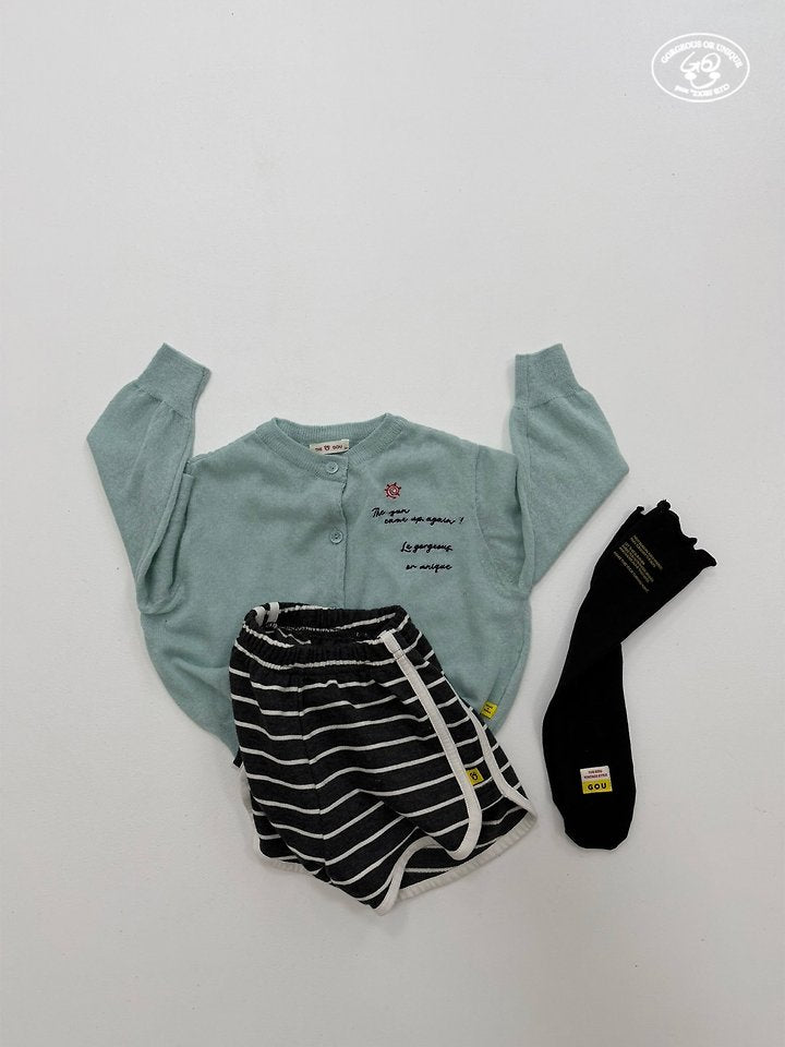 【予約】stripe short pants / gou XS-JL  줄줄이반바지