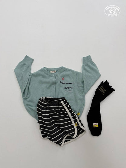 【予約】stripe short pants / gou XS-JL  줄줄이반바지