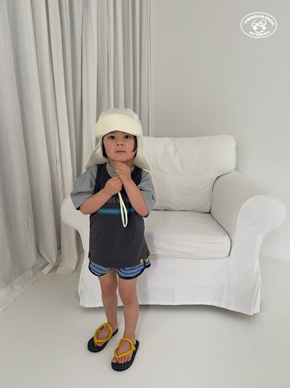 【予約】stripe short pants / gou XS-JL  줄줄이반바지
