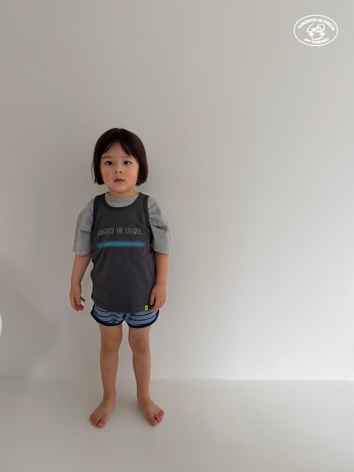 【予約】stripe short pants / gou XS-JL  줄줄이반바지