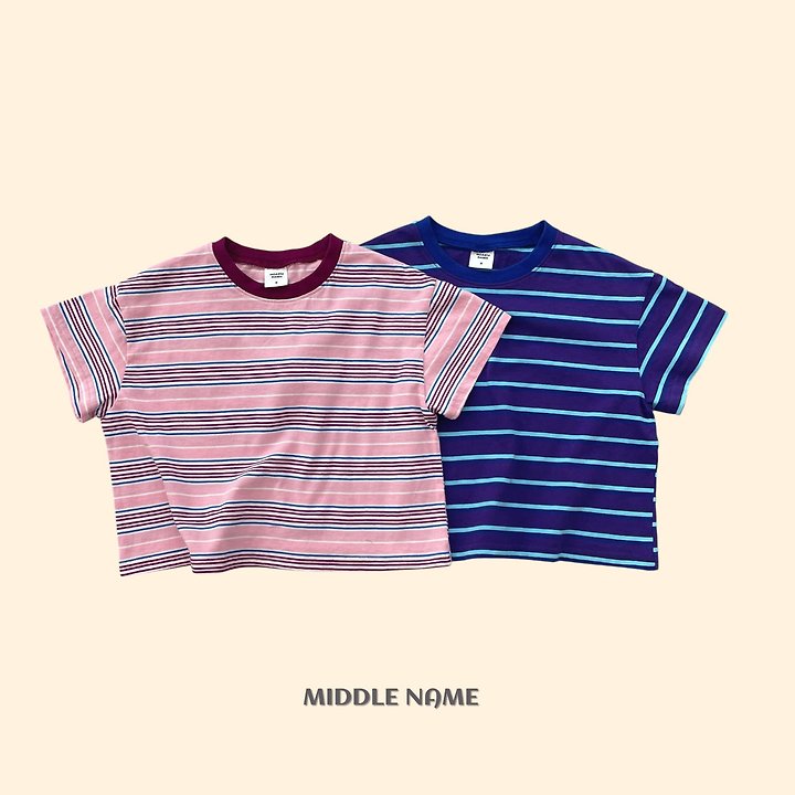 【予約】summer border T / middle nameS-JM
