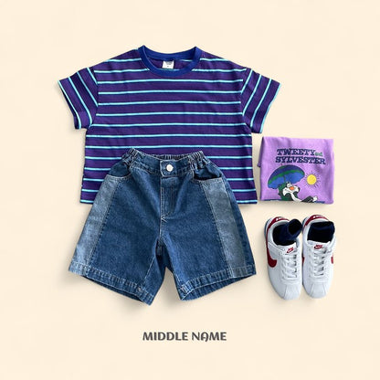 【予約】summer border T / middle nameS-JM
