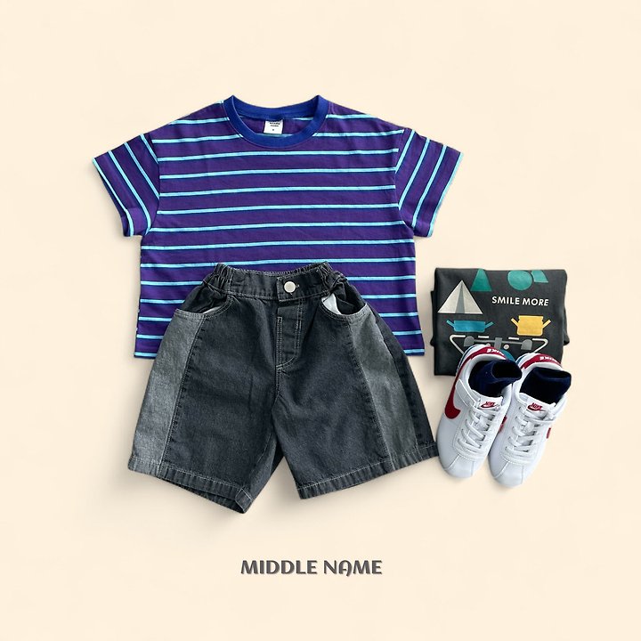 【予約】summer border T / middle nameS-JM