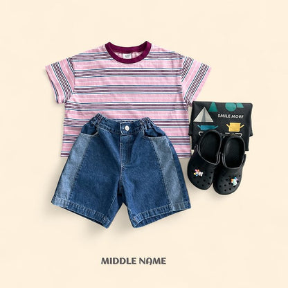 【予約】summer border T / middle nameS-JM