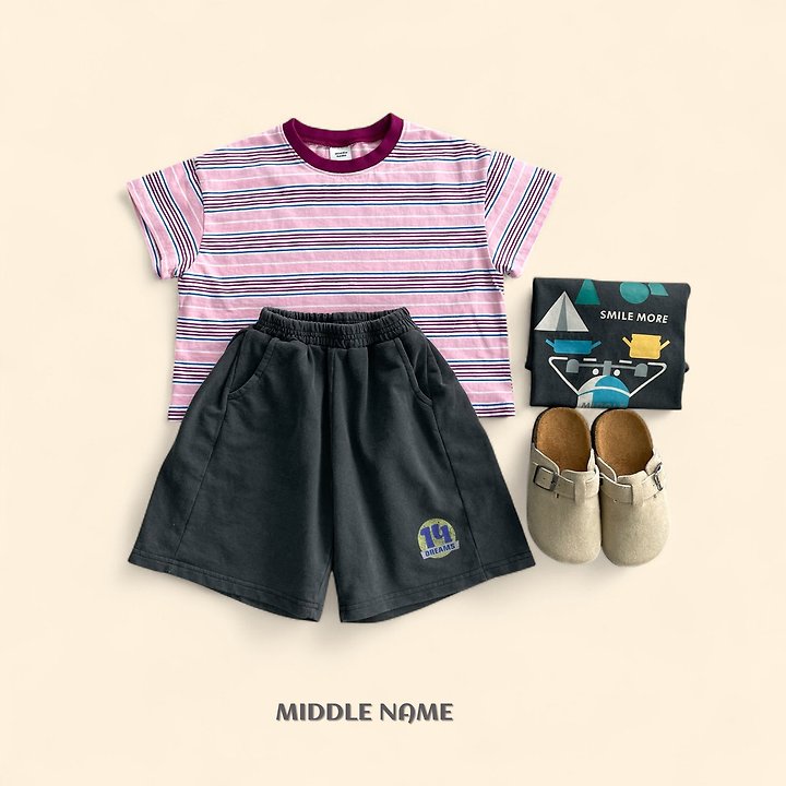 【予約】summer border T / middle nameS-JM