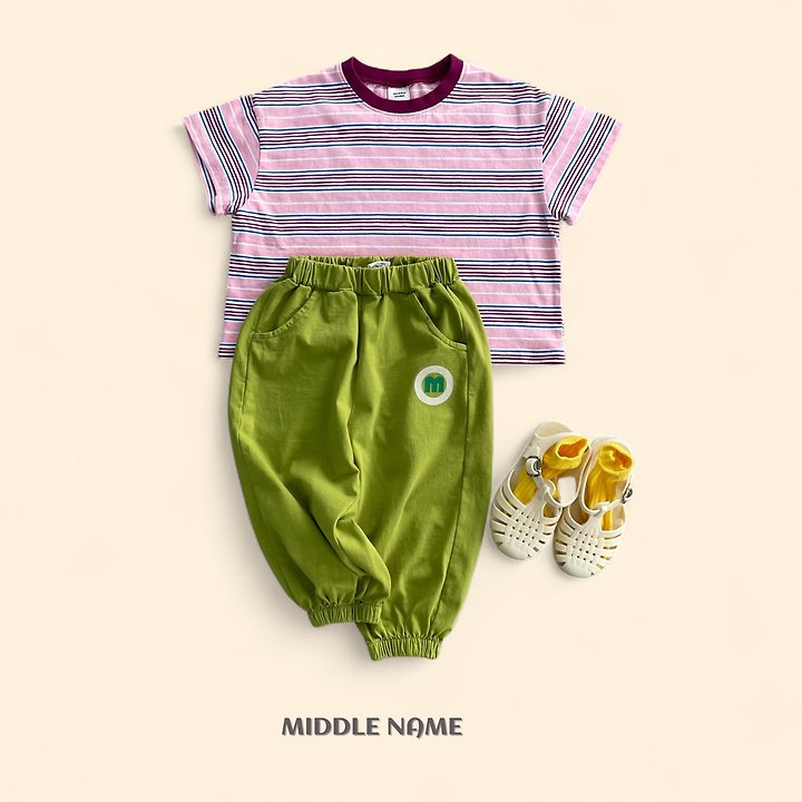 【予約】summer border T / middle nameS-JM