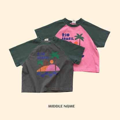 【予約】pigment palm tree T / middle nameS-JM