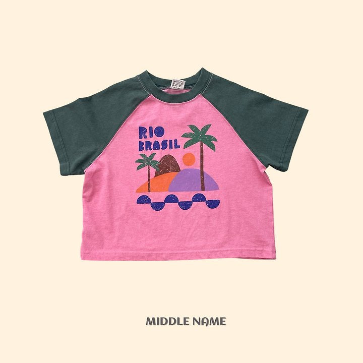 【予約】pigment palm tree T / middle nameS-JM