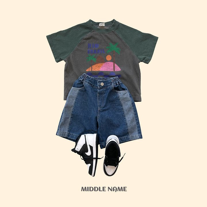【予約】pigment palm tree T / middle nameS-JM